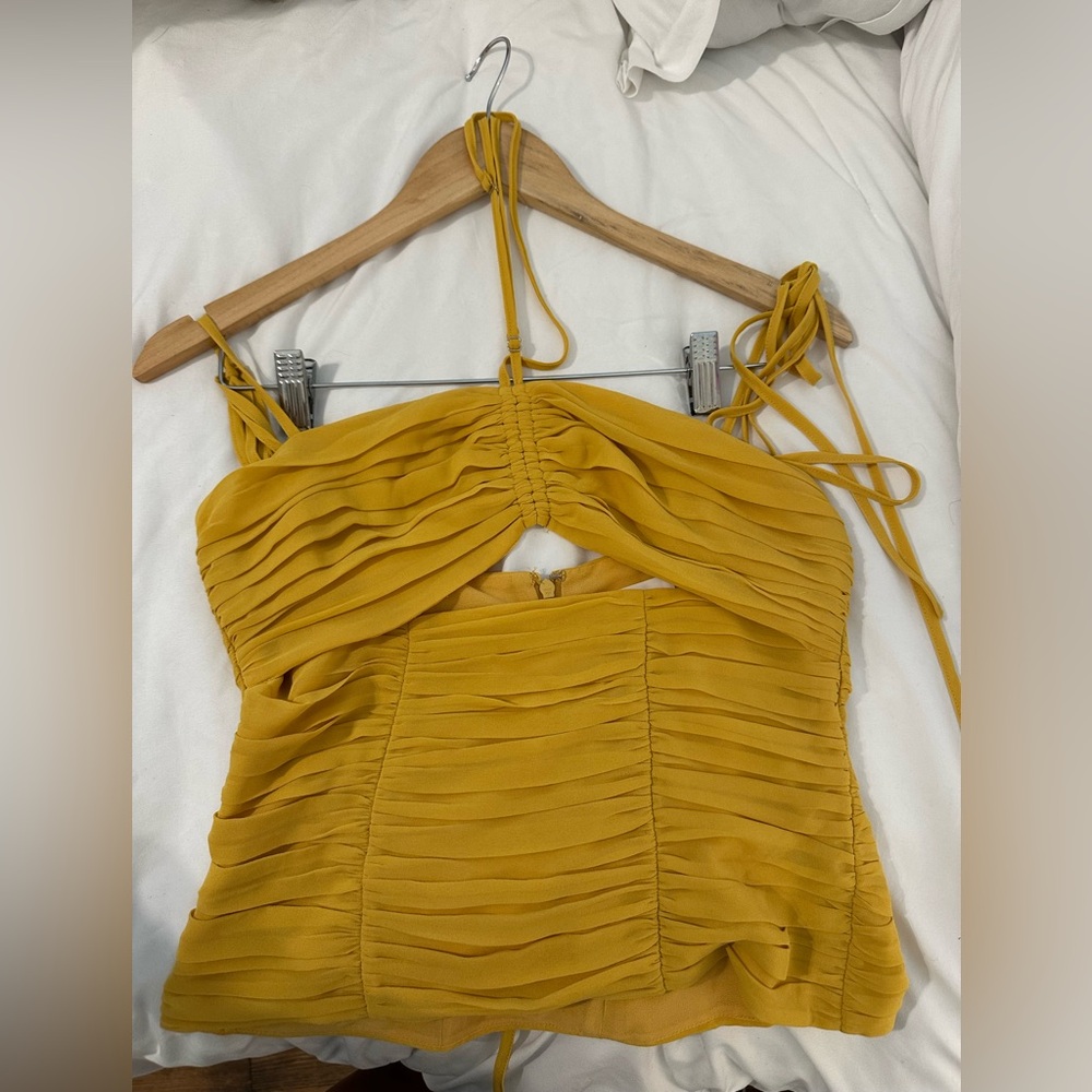 LPA Sunflower Yellow Ruched top
